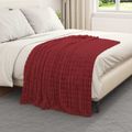 vidaXL Deka Bordeaux červená 150 x 130 cm 0.5 kg Flís