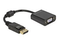 Video adaptér - DisplayPort (M) s jazýčkom do HD-15 (VGA) (F) skrutkovací - DisplayPort 1.2 - 15 cm - pasívny, 1080p podpora 60 Hz - čierna