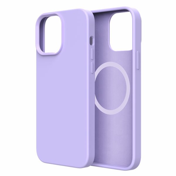ER POWER Silikónový kryt CARNEVAL SNAP pre iPhone 14 s MagSafe - svetlo fialová