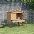 vidaXL Kurník pre kurčatá Hnedá 75 x 60 x 89 cm Borovicový masív