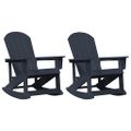 vidaXL Adirondack hojdacie kreslá 2 ks Námornícka modrá HDPE