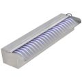 Obdĺžniková bazénová fontána/vodopád s LED, nehrdzavejúca oceľ 45 cm
