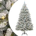 vidaXL Umelý Sklápací Vianočný Stromček 300 LED Zelená a biela 300 cm