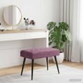 vidaXL Lavica s gombíkovým prešívaním Fialová 60 x 40 x 45 cm Zamat