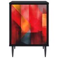 vidaXL Nočný stolík HEESCH 2 ks Čierny dub 36 x 33 x 51 cm