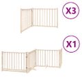 vidaXL Brána pre psa s dverami sklad. 10 panelov 800 cm topoľové drevo