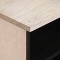 vidaXL TV skrinka Bielená biela 100 x 33 x 46 cm Masívne mango drevo