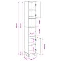 vidaXL Kúpeľňová skrinka dub artisan 30x30x190 cm kompozitné drevo