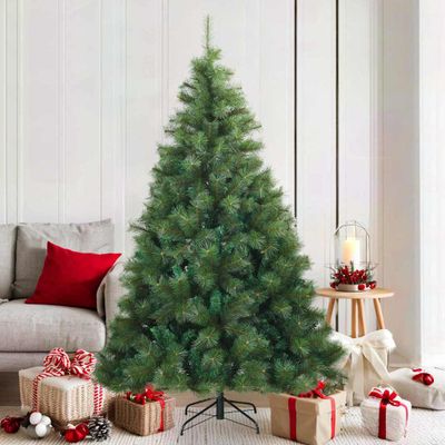 vidaXL Umelý Sklápací Vianočný Stromček Zelená 180 cm PVC, oceľ