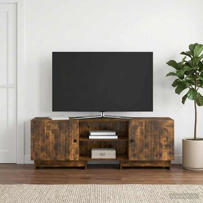 vidaXL TV skrinka 150 x 31 x 50 cm Dymový dub Konštruované drevo