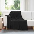 vidaXL Prikrývky na hodenie 6 ks Čierna 200 x 150 cm 2.61 kg Flís