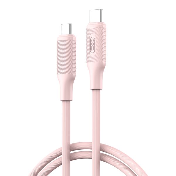 XO kábel NB-Q265B PD USB-C - USB-C 1,0m 60W ružový