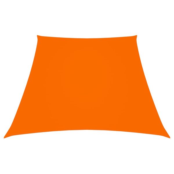 vidaXL Tieniaca plachta, oxford, lichobežníková 2/4x3 m, oranžová