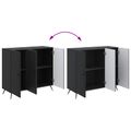 vidaXL Servírovacia skriňa Čierna 89 x 34,5 x 80 cm Kompozitné drevo