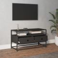 vidaXL TV skrinka čierna 80x35x45 cm spracované drevo
