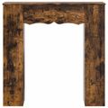 vidaXL Rám krbu Dymový dub 102 x 20 x 102 cm Kompozitné drevo