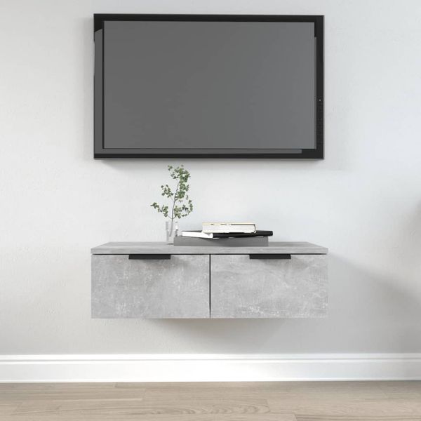 vidaXL Nástenná skrinka betónovo sivá 68x30x20 cm spracované drevo