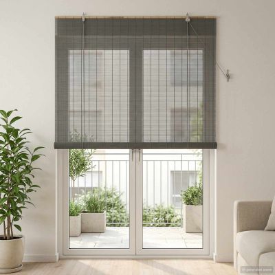 vidaXL Roleta Sivá 160 x 220 cm Bambus