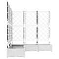vidaXL Záhradný kvetináč 5 ks Biela 120 x 120 x 125,5 cm PP