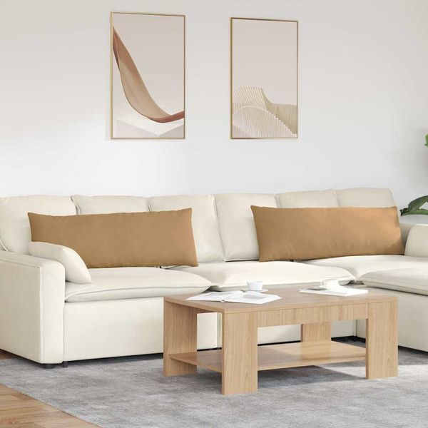 vidaXL Vankúše na pohovku 2 pcs Hnedá 120 x 40 cm Kordúrová tkanina