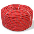 vidaXL Lodné polypropylénové lano 16 mm 250 m červené