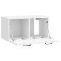 vidaXL Nástenná TV skrinka Biela s vysokým leskom 59,5 x 31 x 30 cm