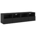 vidaXL TV nástenné skrinky 2 ks čierne 60x30x30 cm kompozitné drevo