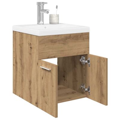 VidaXL drezová skrinka so vstavaným umývadlom a batériou Artisan Dub