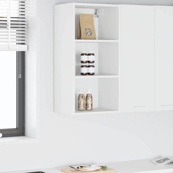 vidaXL Závesná skrinka Biela 40 x 29,5 x 80 cm Kompozitné drevo