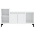 vidaXL TV skrinka lesklá biela 100x35x55 cm spracované drevo