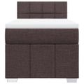 vidaXL Posteľný rám boxsping s matracom hnedý 80x200 cm látka