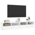 vidaXL TV nástenné skrinky 2 ks biele 80x30x30cm kompozitné drevo