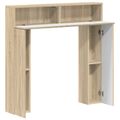 vidaXL Rám krbu Dub sonoma 102 x 18 x 100,5 cm Kompozitné drevo