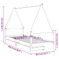 vidaXL Rám detskej postele so zásuvkami 80x200 cm masívna borovica