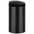 vidaXL Automatický odpadkový kôš, senzor 40 l, uhlíková oceľ, čierny