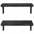 vidaXL Nástenné police 2 ks 50x23,5 cm, čierne, nehrdzavejúca oceľ