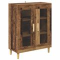 vidaXL Highboard Staré drevo 69,5 x 32,5 x 180 cm Kompozitné drevo