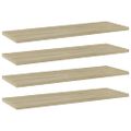 vidaXL Prídavné police 4 ks, dub sonoma 60x20x1,5 cm, drevotrieska