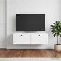 vidaXL Nástenná TV skrinka 98 x 31 x 30 cm Biela Kompozitné drevo