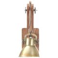 vidaXL Nástenná lampa, industriálny štýl, mosadzná, okrúhla E27