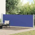 vidaXL Zaťahovacia bočná markíza na terasu 140x600 cm modrá