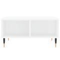 vidaXL Konferenčný stolík vysoký lesk biely 60x60x30 cm kompoz. drevo