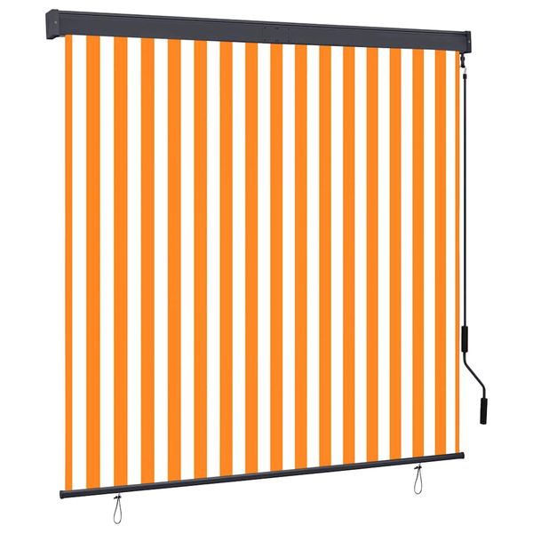 vidaXL Vonkajšia zatemňovacia roleta 160x250 cm biela a oranžová