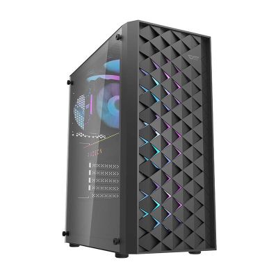 Počítačová skrinka Darkflash DK351 + 4 ventilátory (čierna)