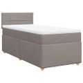 vidaXL Boxspring posteľ s matracom sivohnedý 100x200 cm látka