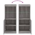 vidaXL Komoda s LED svetlami sivá sonoma 41x37x100 cm