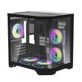 Počítačová skriňa Darflash FT350 + 5 ventilátorov aRGB (čierna)