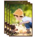 vidaXL Fotorámiky na stôl, koláž 3 ks, bronzové 15x21cm, MDF