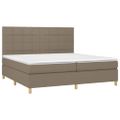 vidaXL Boxspring posteľ s matracom sivohnedý 200x200 cm látka