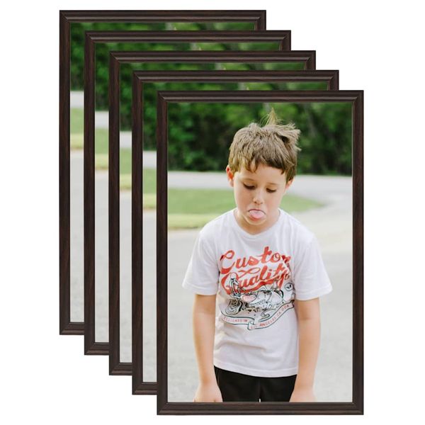 vidaXL Fotorámiky na stôl, koláž 5 ks, čierne 10x15 cm, MDF